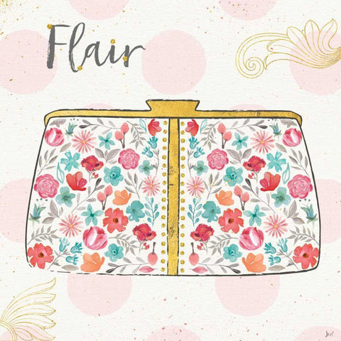 Fashion Blooms I White Modern Wood Framed Art Print with Double Matting by Aiken, Jess