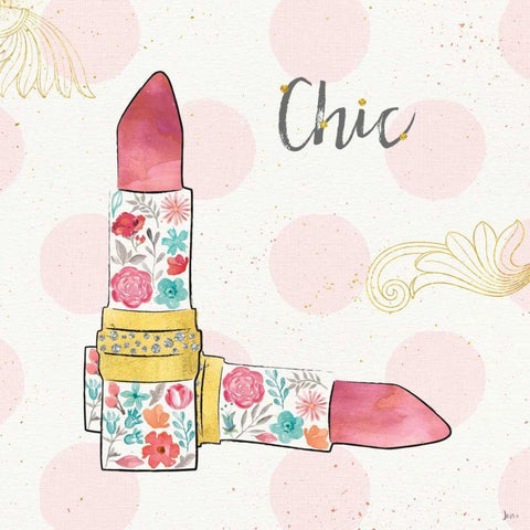 Fashion Blooms III Black Modern Wood Framed Art Print with Double Matting by Aiken, Jess