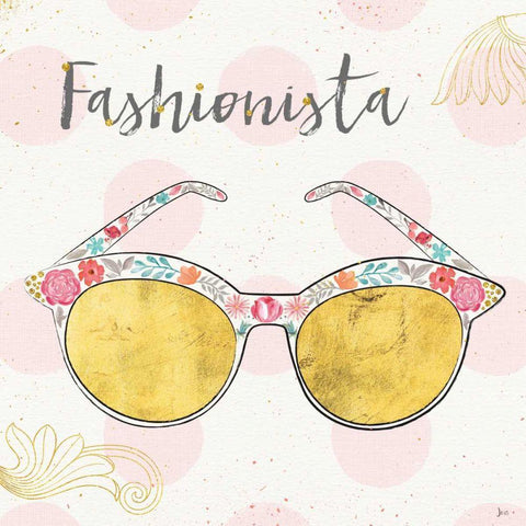 Fashion Blooms IV Black Modern Wood Framed Art Print with Double Matting by Aiken, Jess