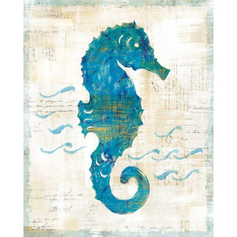 On the Waves III White Modern Wood Framed Art Print by Schlabach, Sue