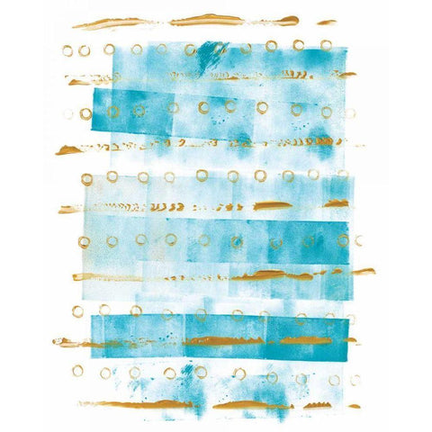 Ocean Blue I White Modern Wood Framed Art Print by Wild Apple Portfolio