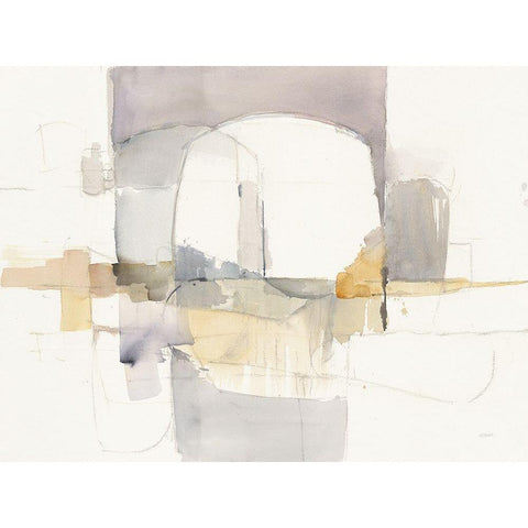 Improvisation I White Modern Wood Framed Art Print by Schick, Mike
