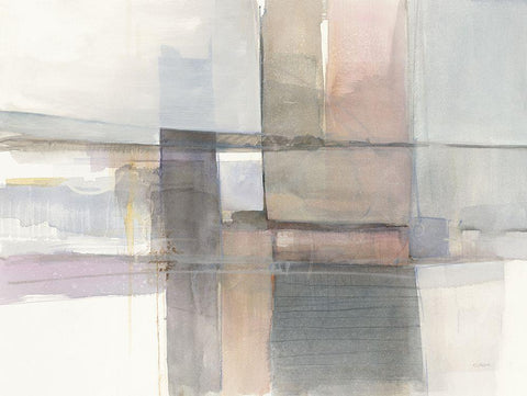 Improvisation III White Modern Wood Framed Art Print with Double Matting by Schick, Mike