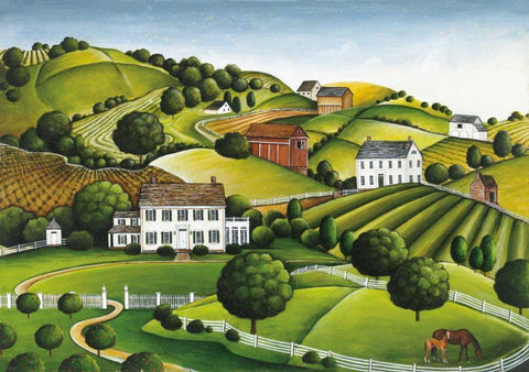 Apple Valley Black Ornate Wood Framed Art Print with Double Matting by Brown, David Carter