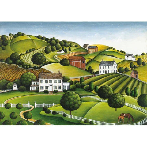 Apple Valley Black Modern Wood Framed Art Print by Brown, David Carter