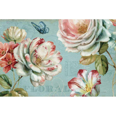 Spring Romance III Black Modern Wood Framed Art Print with Double Matting by Audit, Lisa