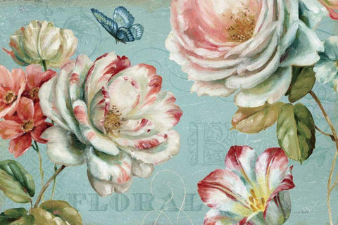 Spring Romance III Black Ornate Wood Framed Art Print with Double Matting by Audit, Lisa