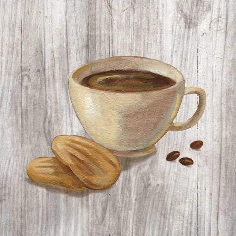 Coffee Time II on Wood Gold Ornate Wood Framed Art Print with Double Matting by Vassileva, Silvia