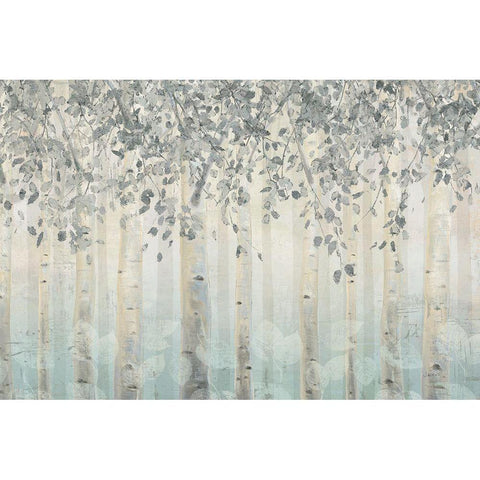 Silver and Gray Dream Forest I Gold Ornate Wood Framed Art Print with Double Matting by Wiens, James