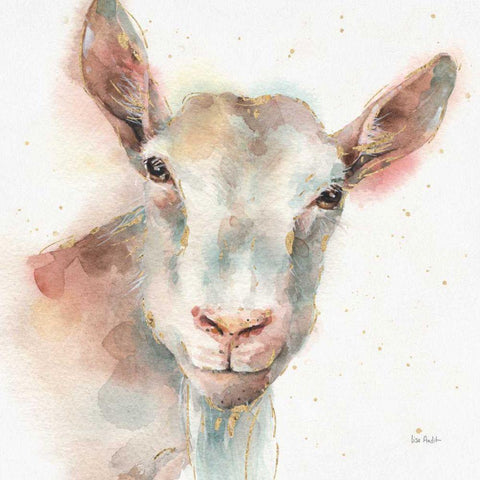 Farm Friends I White Modern Wood Framed Art Print with Double Matting by Audit, Lisa