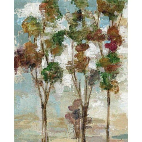 Serene Forest II White Modern Wood Framed Art Print by Vassileva, Silvia