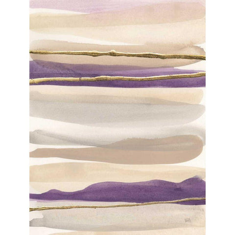 Gilded Amethyst II Crop Black Modern Wood Framed Art Print with Double Matting by Paschke, Chris