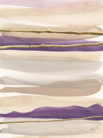 Gilded Amethyst II Crop White Modern Wood Framed Art Print with Double Matting by Paschke, Chris