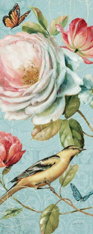 Spring Romance II White Modern Wood Framed Art Print with Double Matting by Audit, Lisa