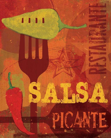 Pimento I White Modern Wood Framed Art Print with Double Matting by Charron, Veronique