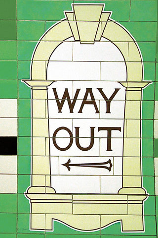 Iconic London Underground Crop Black Ornate Wood Framed Art Print with Double Matting by Bevan, Keri