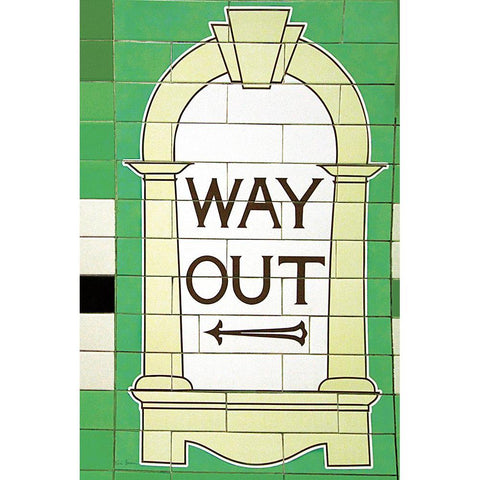 Iconic London Underground Crop Black Modern Wood Framed Art Print with Double Matting by Bevan, Keri