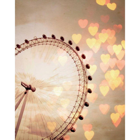 In Love with London Crop Gold Ornate Wood Framed Art Print with Double Matting by Bevan, Keri