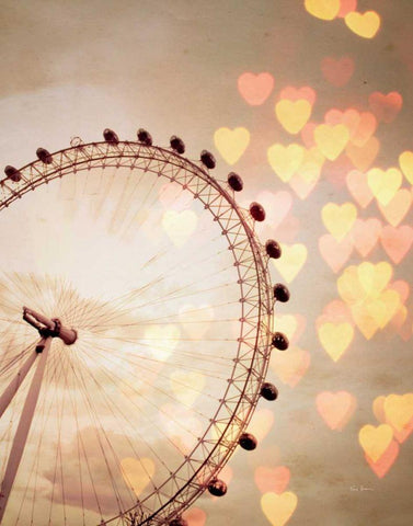 In Love with London Crop White Modern Wood Framed Art Print with Double Matting by Bevan, Keri