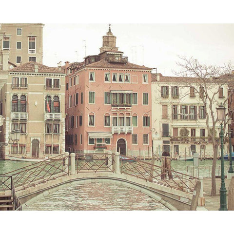 Sunday Morning in Venice White Modern Wood Framed Art Print by Bevan, Keri