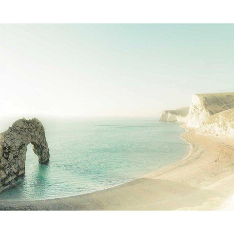 The Jurassic Coast Black Modern Wood Framed Art Print by Bevan, Keri