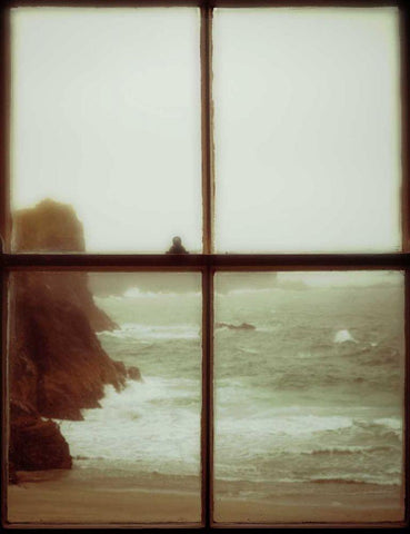 The Mermaids Song White Modern Wood Framed Art Print with Double Matting by Bevan, Keri