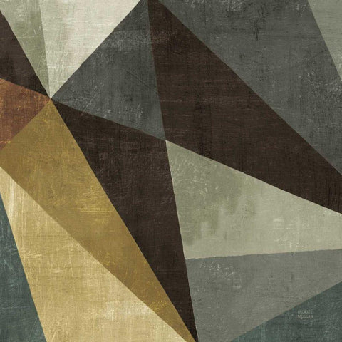 Triangulawesome Square I Gold Ornate Wood Framed Art Print with Double Matting by Mullan, Michael