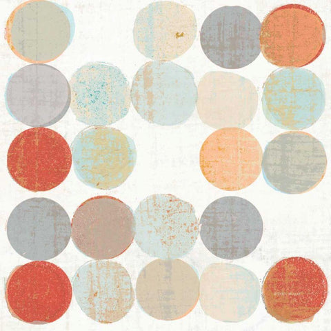 Dots II Square II Gold Ornate Wood Framed Art Print with Double Matting by Mullan, Michael