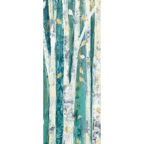 Birches in Spring Panel III Gold Ornate Wood Framed Art Print with Double Matting by Purinton, Julia