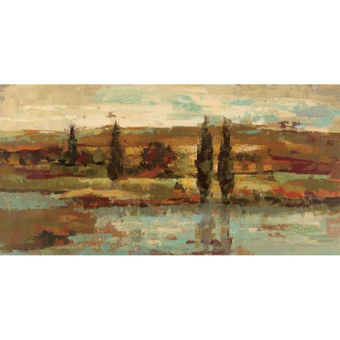 Hot Day by the River Black Modern Wood Framed Art Print by Vassileva, Silvia
