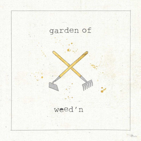 Garden Notes VIII White Modern Wood Framed Art Print by Pela Studio