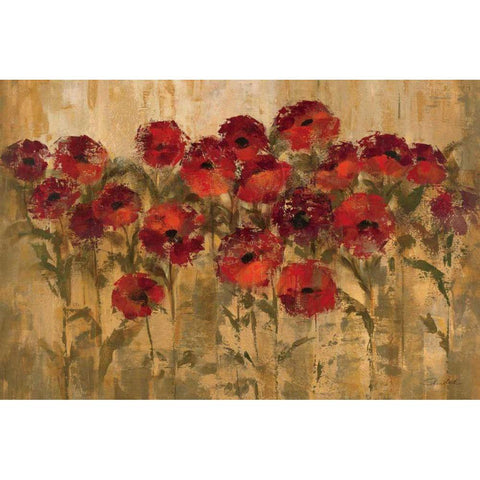 Sunshine Florals Black Modern Wood Framed Art Print by Vassileva, Silvia