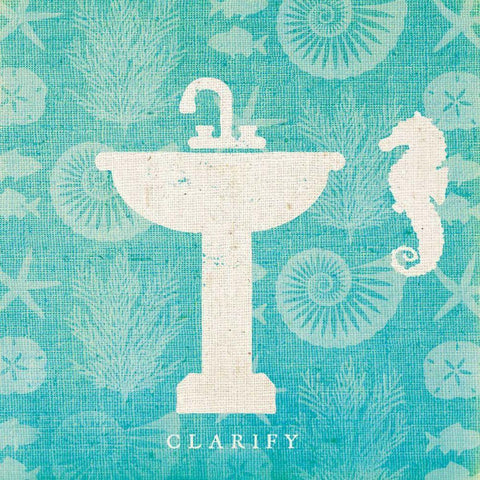 Pacific Bath II White Modern Wood Framed Art Print by Studio Mousseau