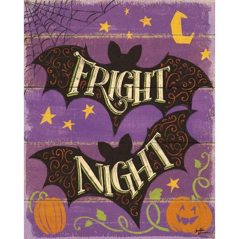 Fright Night III Black Modern Wood Framed Art Print with Double Matting by Penner, Janelle