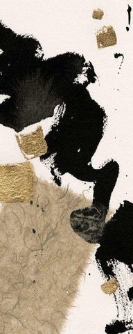 Gilded Collage I on White Black Ornate Wood Framed Art Print with Double Matting by Paschke, Chris