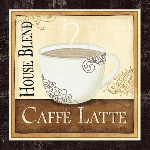 Coffee and Cream I White Modern Wood Framed Art Print by Charron, Veronique