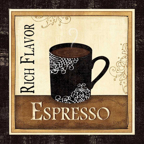 Coffee and Cream III White Modern Wood Framed Art Print by Charron, Veronique