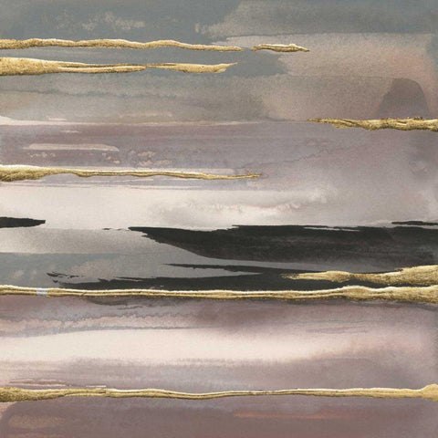 Gilded Morning Fog II Gold Black Ornate Wood Framed Art Print with Double Matting by Paschke, Chris