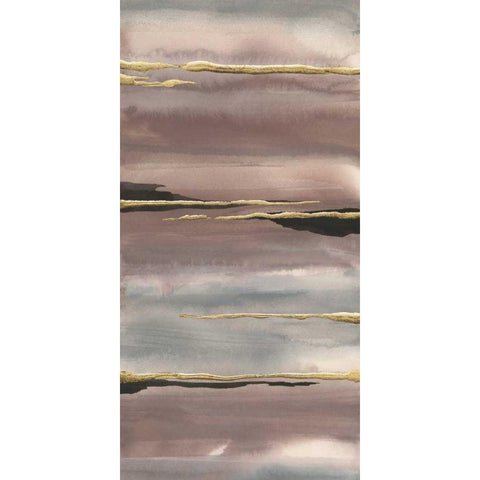 Gilded Morning Fog III Gold White Modern Wood Framed Art Print by Paschke, Chris