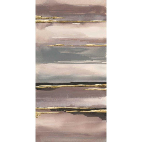 Gilded Morning Fog IV Gold Black Modern Wood Framed Art Print with Double Matting by Paschke, Chris