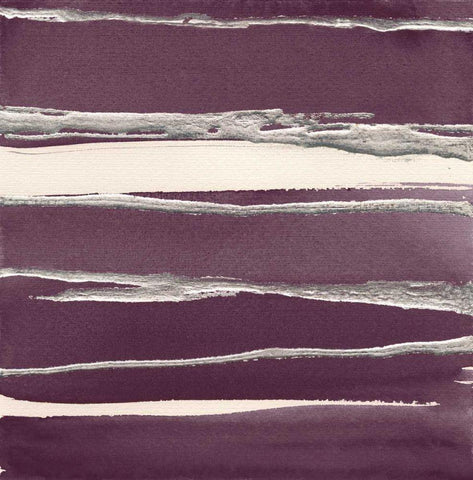 Silver Rose II Purple Black Ornate Wood Framed Art Print with Double Matting by Paschke, Chris