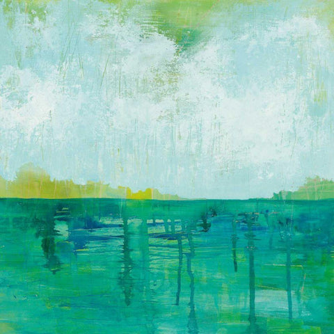 To the Shore White Modern Wood Framed Art Print with Double Matting by Averinos, Melissa
