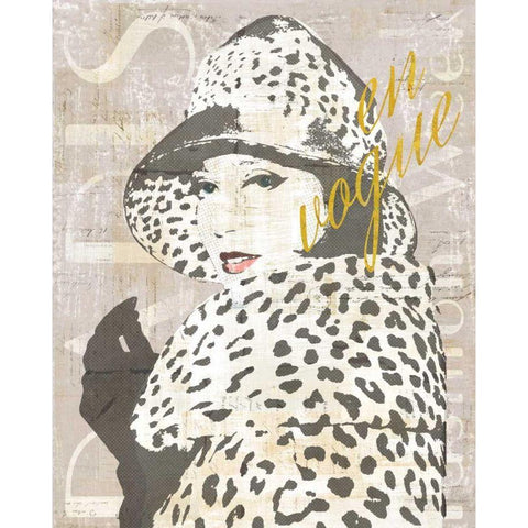 Fashion Week Paris Halftone II White Modern Wood Framed Art Print by Schlabach, Sue