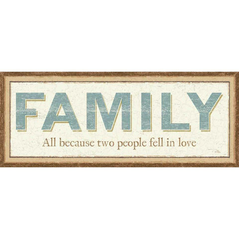 Family Gold Ornate Wood Framed Art Print with Double Matting by Pela