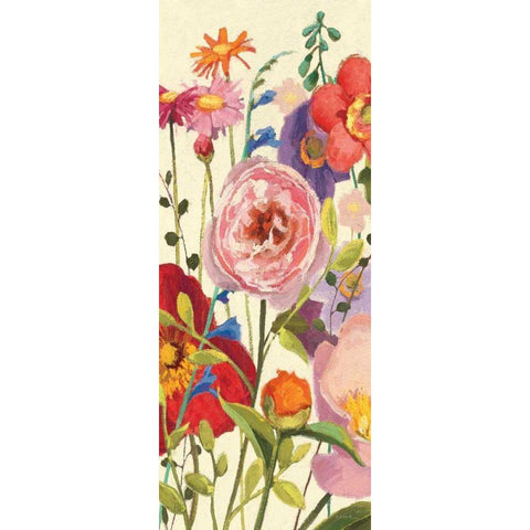 Couleur Printemps II Panel I Black Modern Wood Framed Art Print with Double Matting by Novak, Shirley