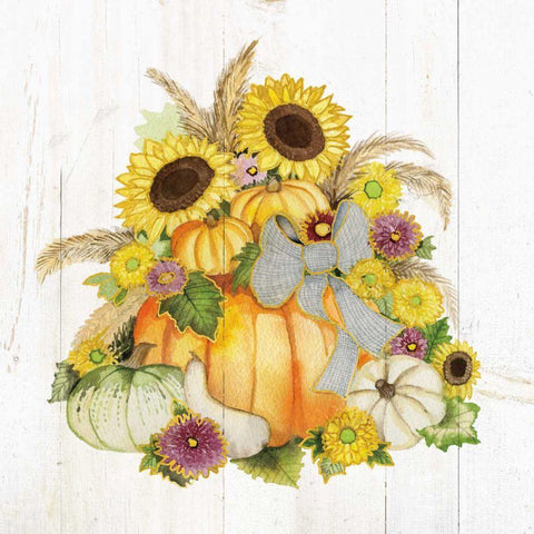 Autumn Days I Gold Black Ornate Wood Framed Art Print with Double Matting by McKenna, Kathleen Parr