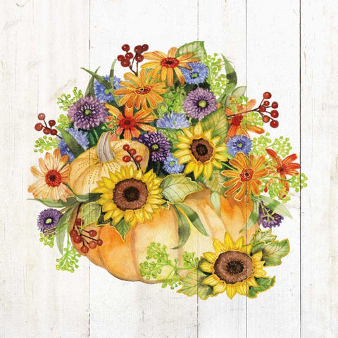 Autumn Days II Gold Black Modern Wood Framed Art Print with Double Matting by McKenna, Kathleen Parr