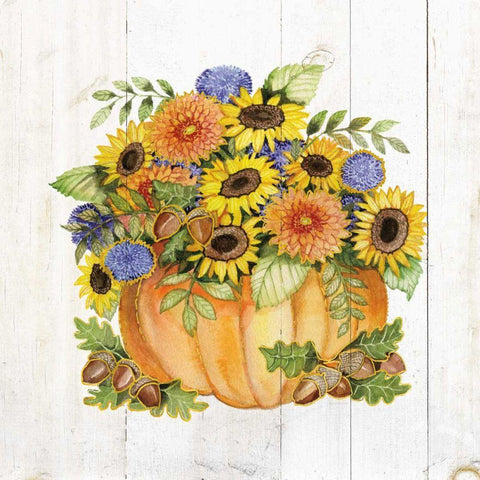 Autumn Days III Gold Black Ornate Wood Framed Art Print with Double Matting by McKenna, Kathleen Parr