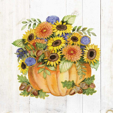 Autumn Days III Gold Gold Ornate Wood Framed Art Print with Double Matting by McKenna, Kathleen Parr