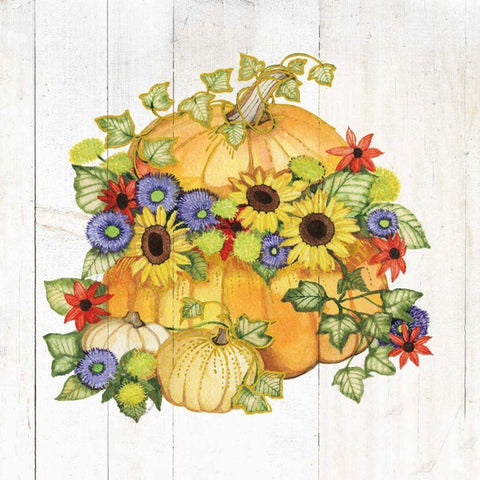 Autumn Days IV Gold White Modern Wood Framed Art Print with Double Matting by McKenna, Kathleen Parr